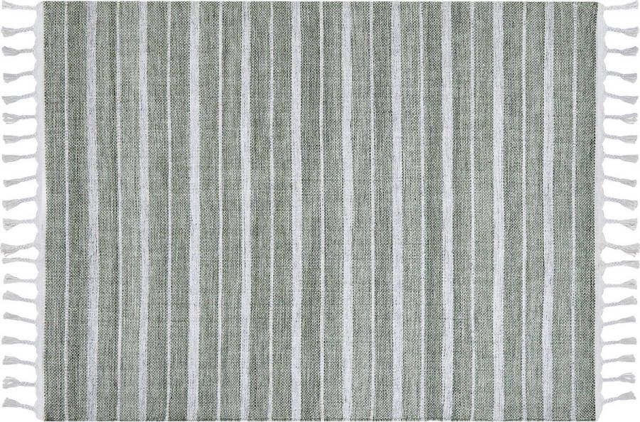 Beliani BADEMLI Vloerkleed Groen 160 x 230 cm Synthetisch materiaal