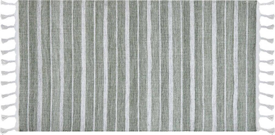 Beliani BADEMLI Vloerkleed Groen 80 x 150 cm Synthetisch materiaal