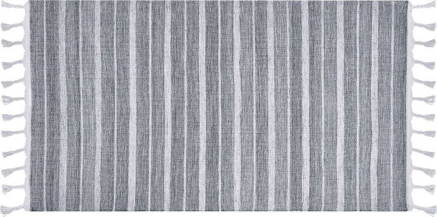 Beliani BADEMLI Vloerkleed Lichtgrijs 80x150 cm Synthetisch materiaal