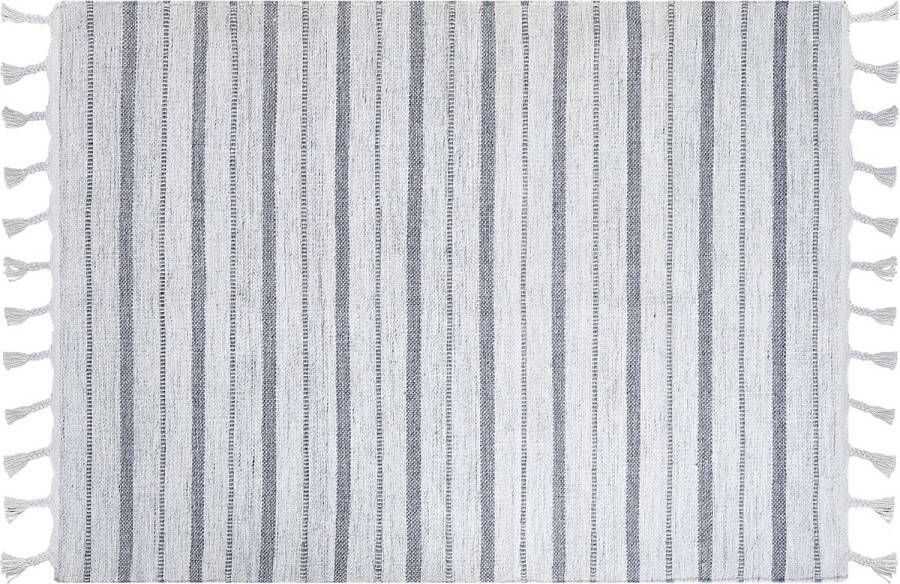Beliani BADEMLI Vloerkleed Wit 160 x 230 cm Synthetisch materiaal