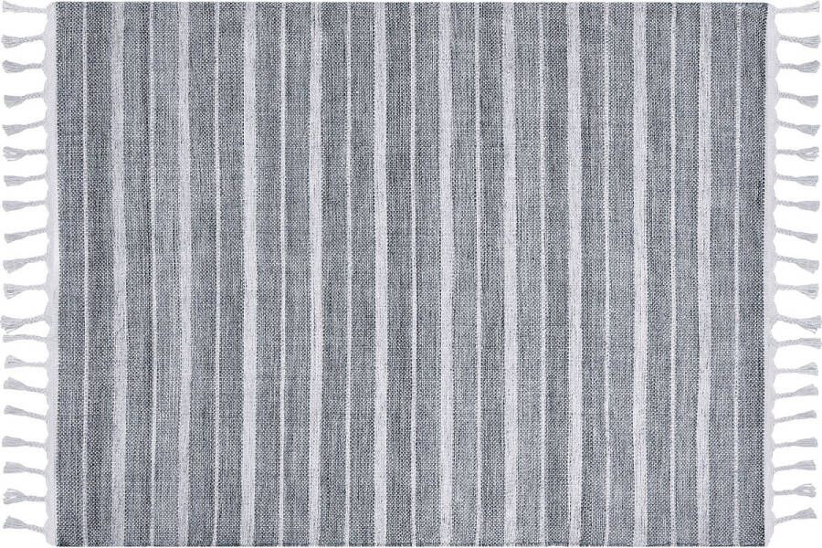 Beliani BADEMLII Vloerkleed Lichtgrijs 140 x 200 cm Polyester