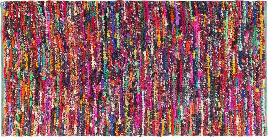 Beliani BAFRA Laagpolig vloerkleed Multicolor 80 x 150 cm Polyester - Foto 3