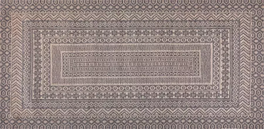 Beliani BAGLAR Jute vloerkleed Beige Wit 80 x 150 cm Jute