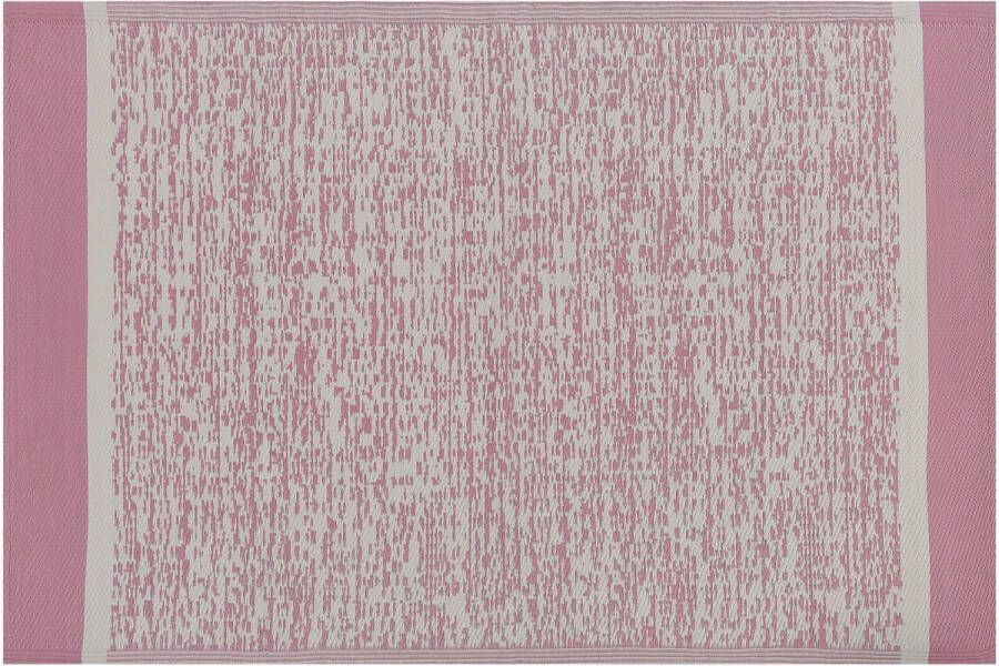 Beliani BALLARI Outdoor kleed Roze 120 x 180 cm Polypropyleen