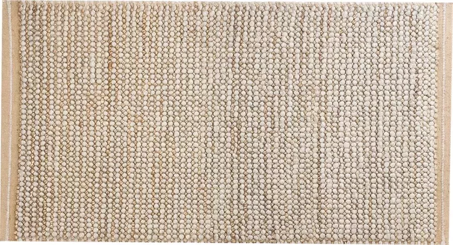 Beliani BANOO Vloerkleed Lichtbeige 80 x 150 cm Wol - Foto 2