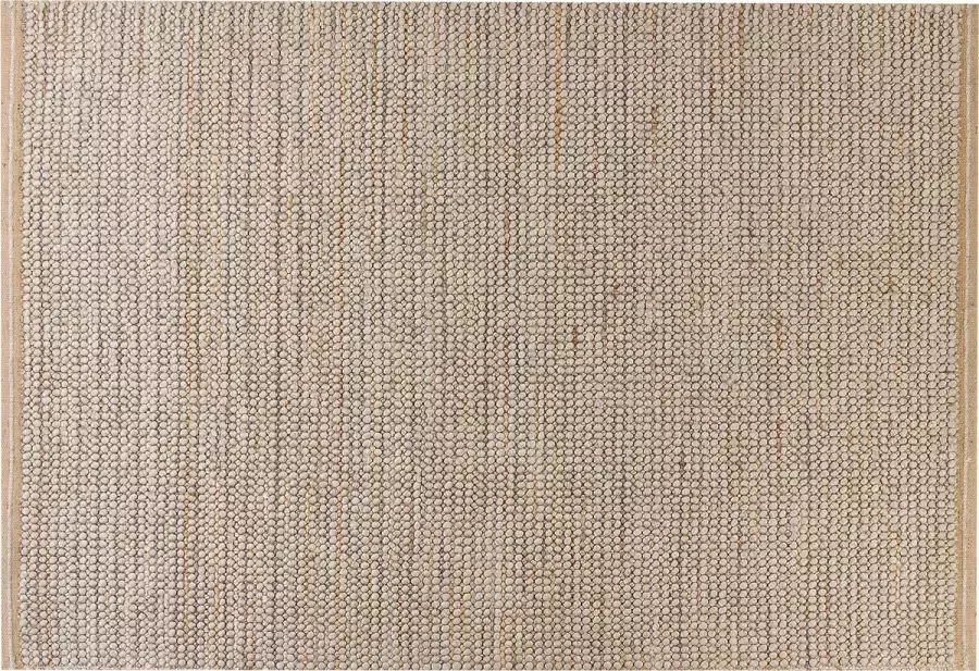 Beliani BANOO Vloerkleed Beige 140 x 200 cm Wol - Foto 3