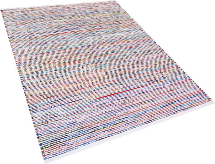 Beliani BARTIN Laagpolig vloerkleed Kleur Wit 160 x 230 cm Polyester