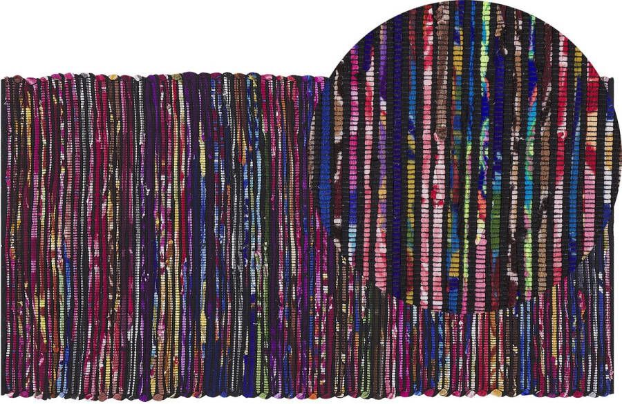 Beliani BARTIN Laagpolig vloerkleed Multicolor 80 x 150 cm Polyester