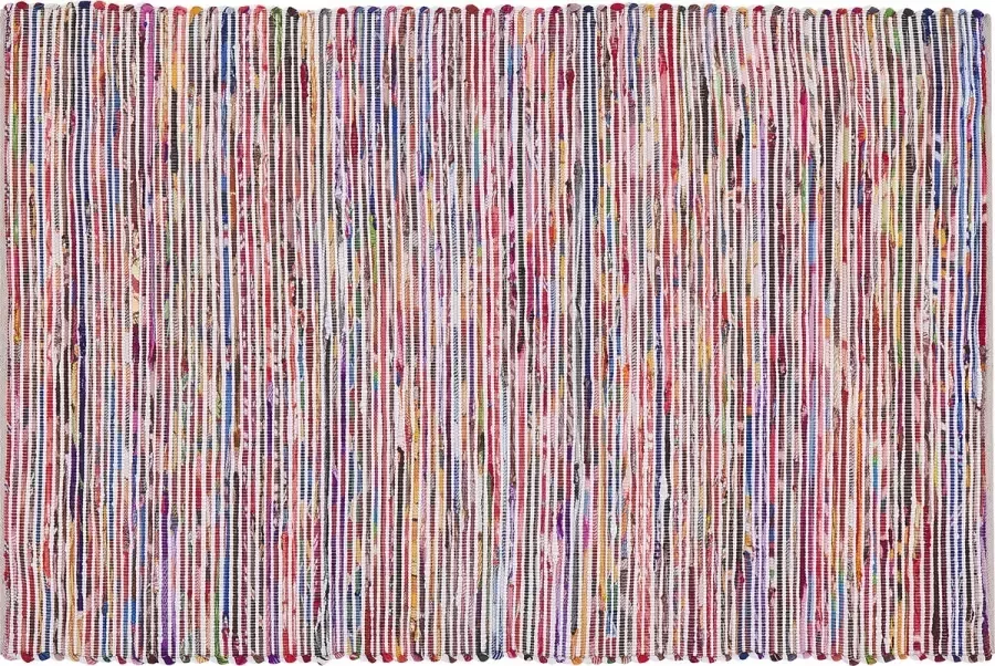 Beliani BARTIN Laagpolig vloerkleed Kleur Wit 140 x 200 cm Polyester - Foto 2