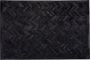 Beliani BELEVI Laagpolig vloerkleed Zwart 160 x 230 cm Koeienhuid leer - Thumbnail 1