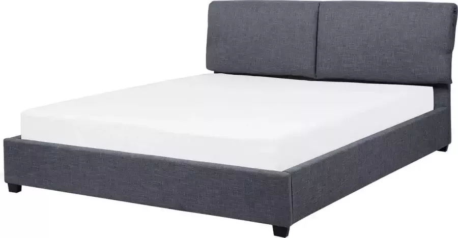 Beliani BELFORT Tweepersoonsbed Grijs 160 x 200 cm Polyester