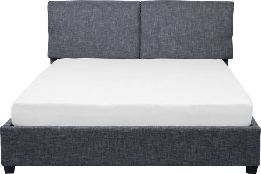 Beliani BELFORT Tweepersoonsbed Grijs 140 x 200 cm Polyester