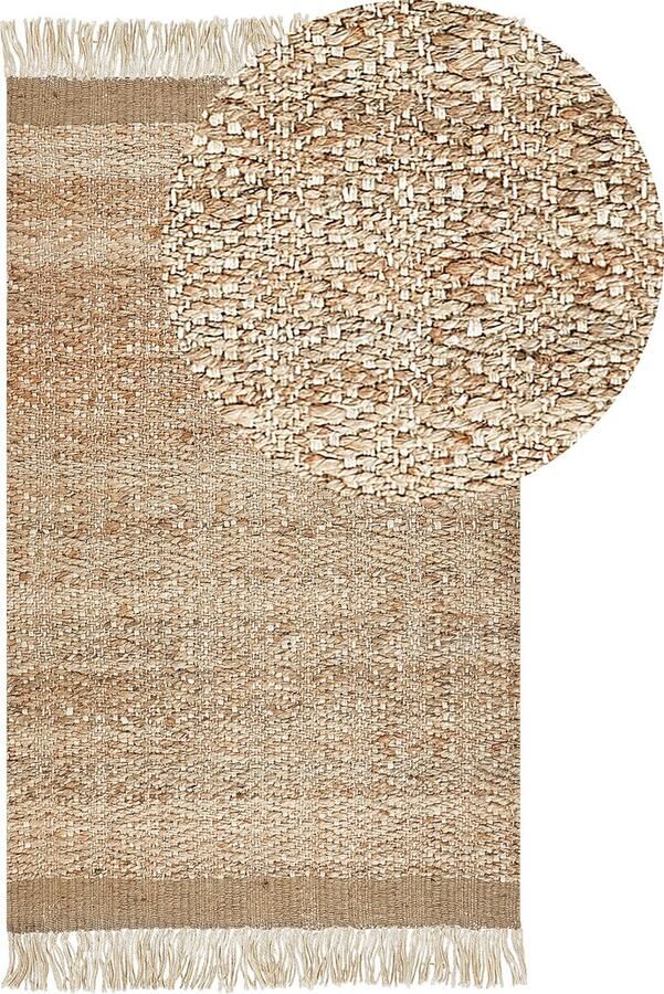 Beliani ABANA Jute vloerkleed Beige 80 x 150 cm Jute