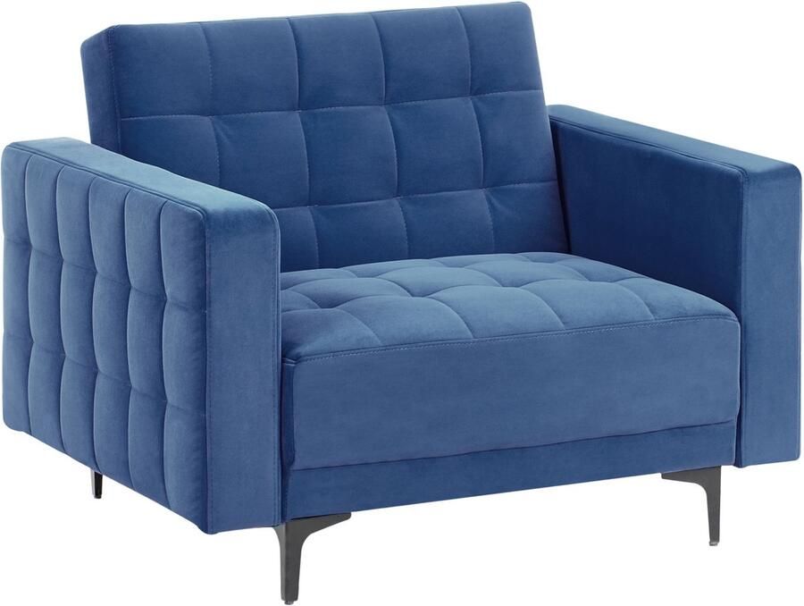 Beliani Fauteuil ABERDEEN Fluweel Blauw