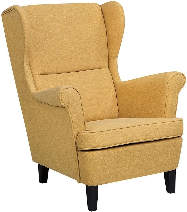Beliani ABSON Oorfauteuil-Geel-Polyester