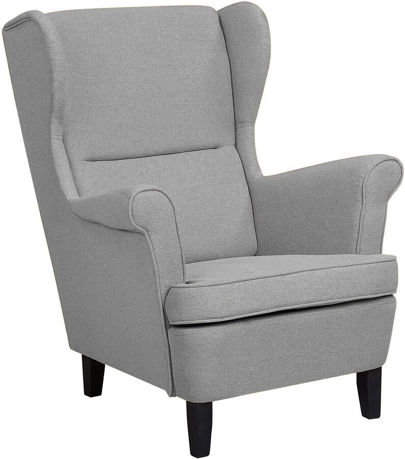 Beliani ABSON Oorfauteuil-Grijs-Polyester