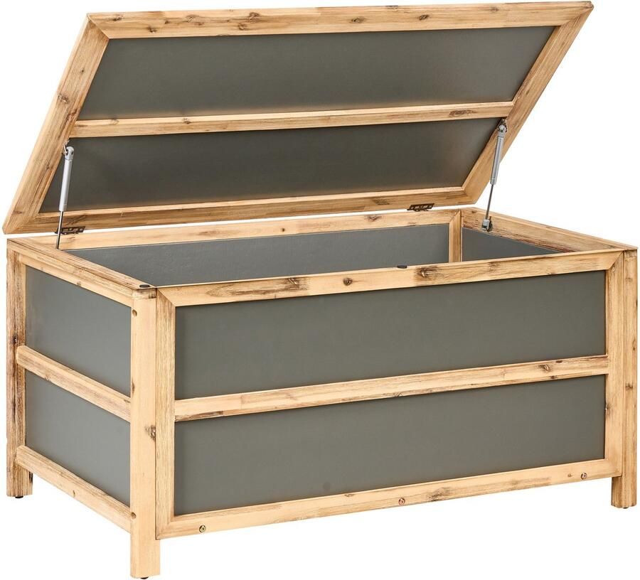 Beliani Kussenbox ACATE Beton 121 cm 72 cm Grijs