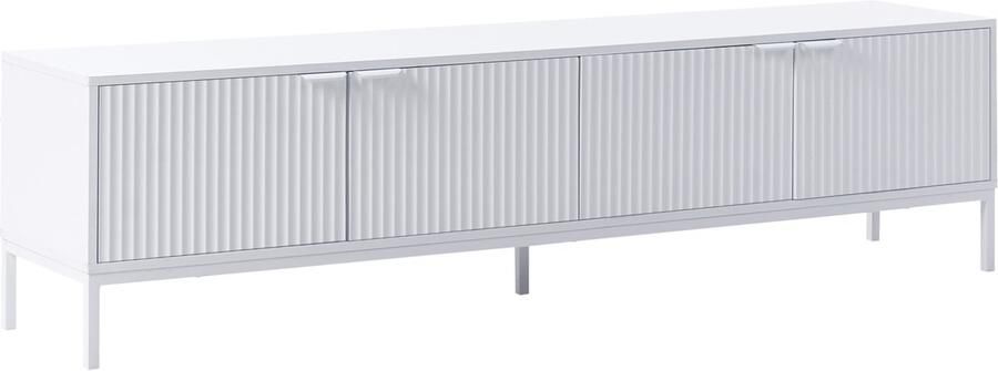 Beliani ADELAIDE TV-meubel Wit MDF