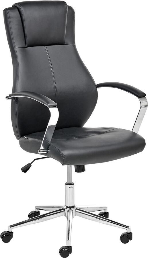 Beliani Directeursstoel ADEPT Kunstleer Zwart