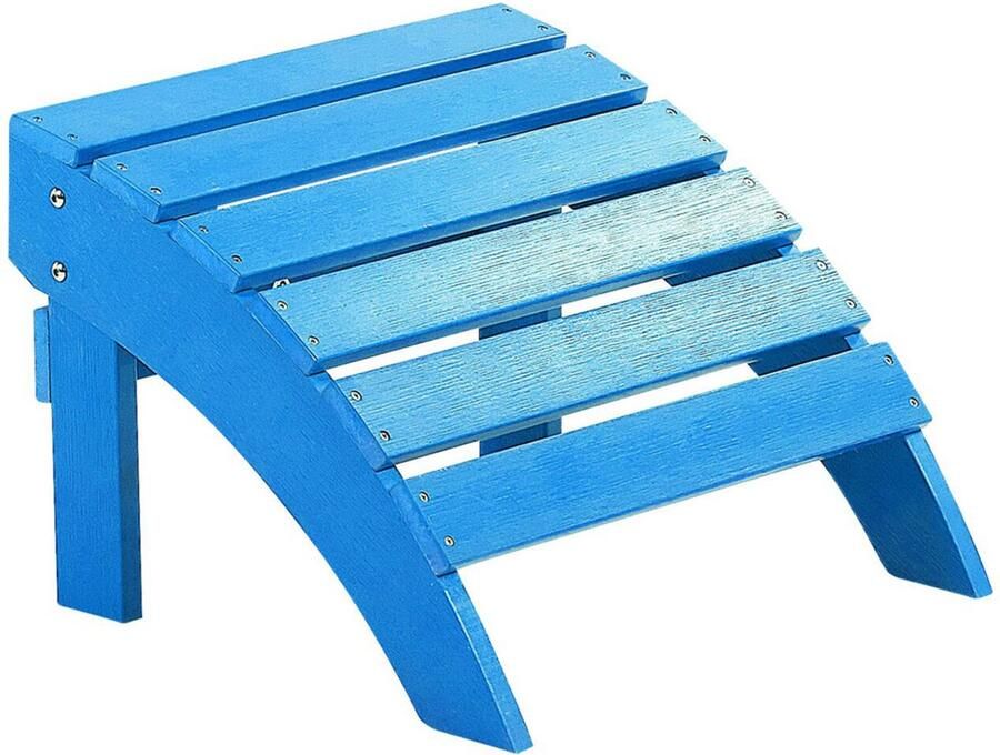 Beliani ADIRONDACK Voetenbank Blauw Kunsthout