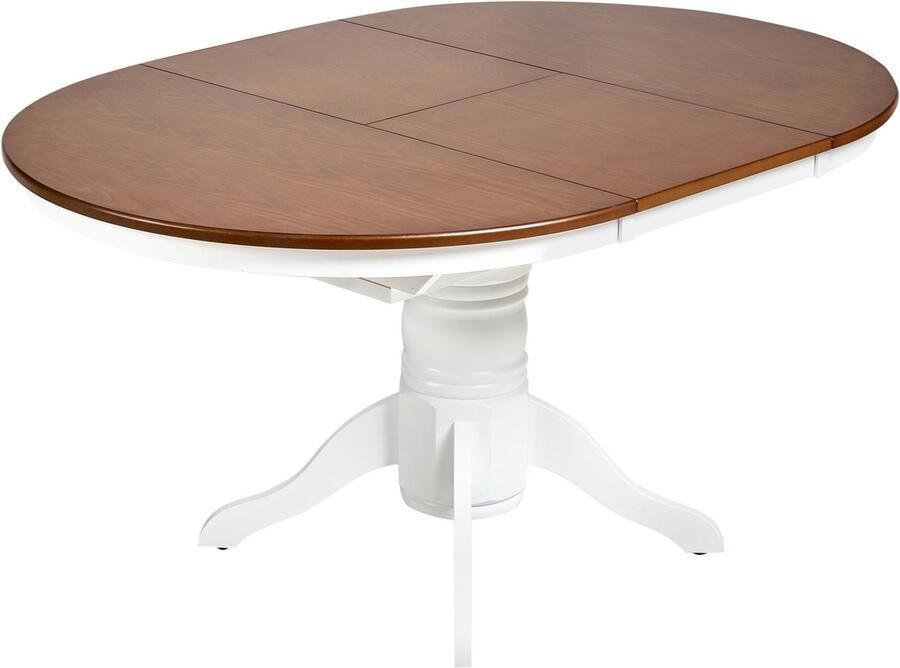 Beliani AKRON Uitschuifbare eettafel Donkerbruin 106 150 cm Essenhoutfineer