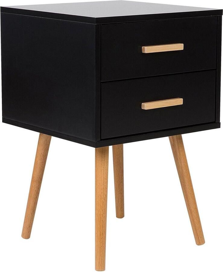 Beliani ALABAMA Bijzettafel-Lichte houtkleur-MDF