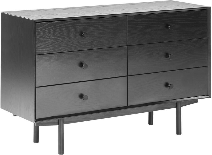 Beliani Ladekast 6 lades ALCESTER Zwart