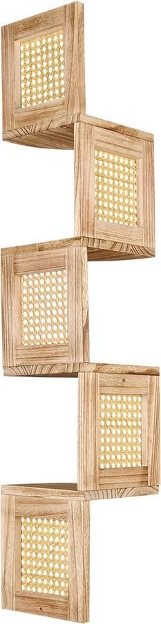 Beliani ALDER Boekenkast-Lichte houtkleur-Paulowniahout - Foto 2