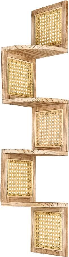 Beliani ALDER Boekenkast-Lichte houtkleur-Paulowniahout