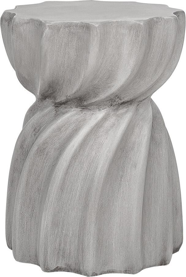 Beliani ALGUA Bijzettafel-Grijs-Lichtbeton (MgO)