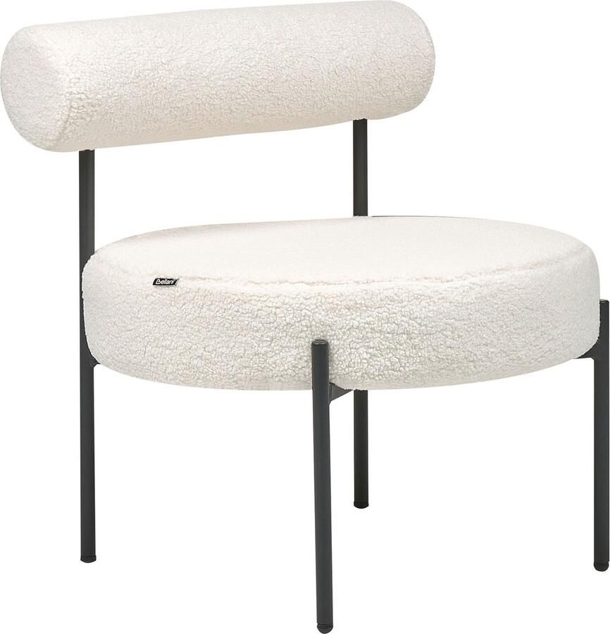 Beliani ALPHA Fauteuil Wit Bouclé - Foto 4