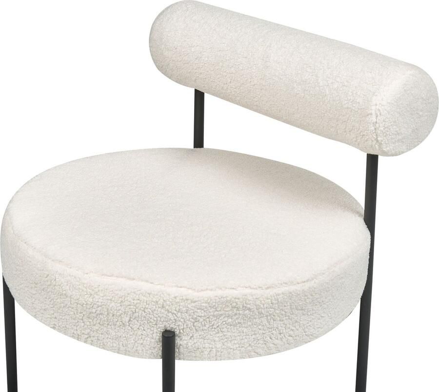 Beliani ALPHA Fauteuil Wit Bouclé - Foto 2