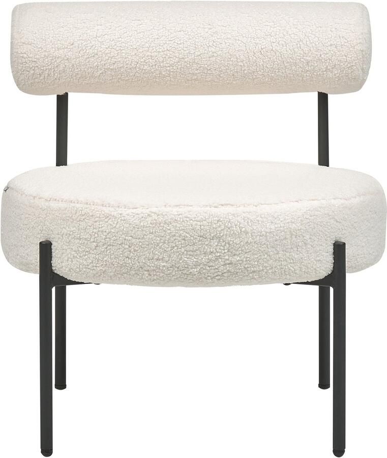 Beliani ALPHA Fauteuil Wit Bouclé - Foto 3