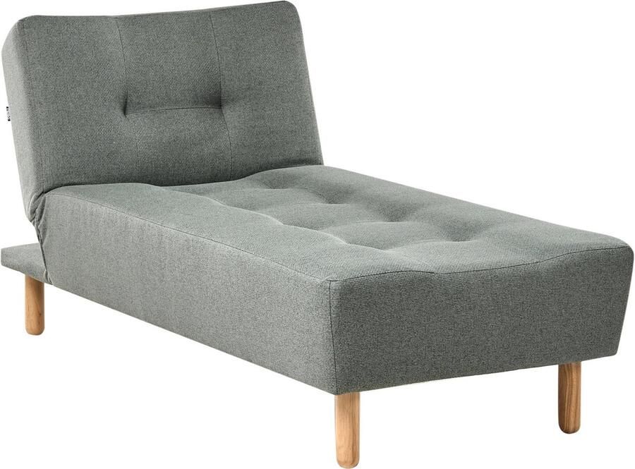 Beliani ALSTEN Chaise longue Groen Stof