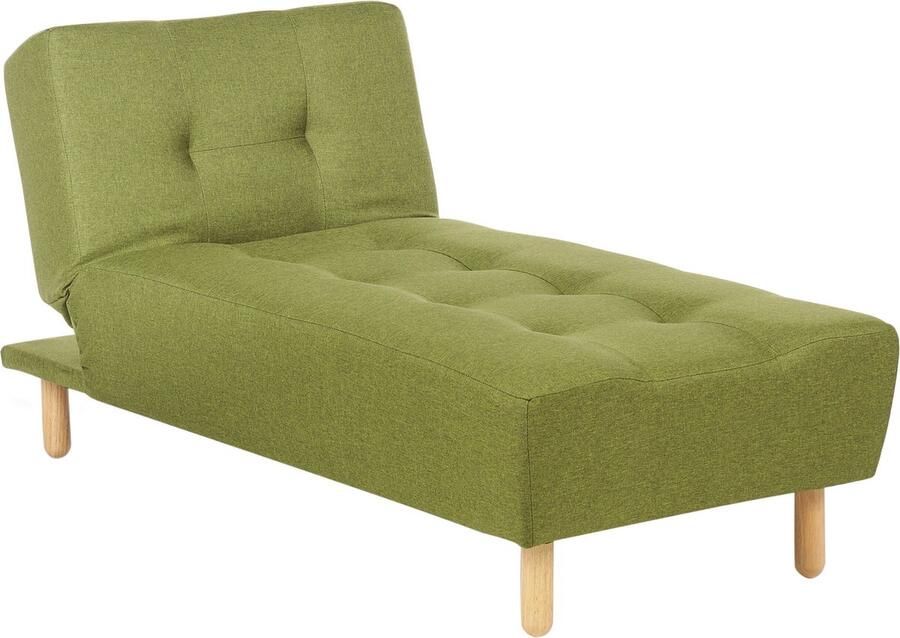 Beliani ALSTEN Chaise longue Groen Symmetrisch Polyester