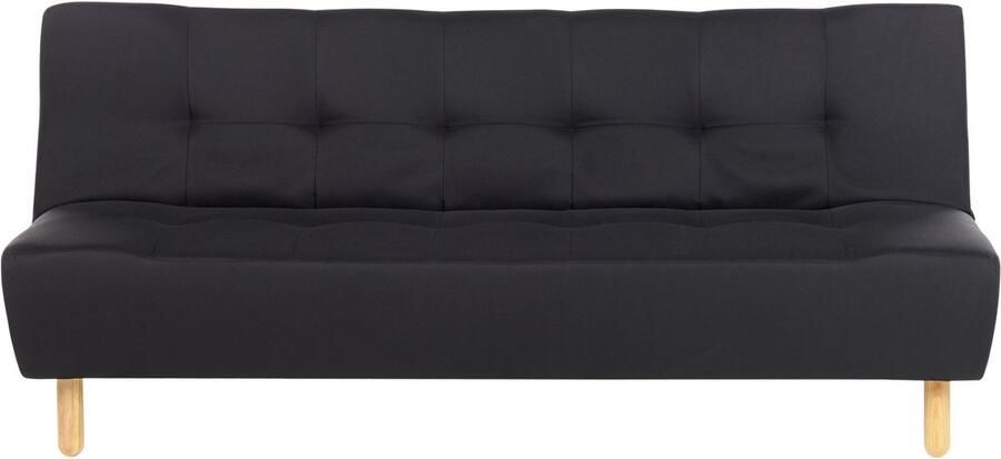 Beliani ALSTEN Slaapbank 3-zits Zwart Polyester