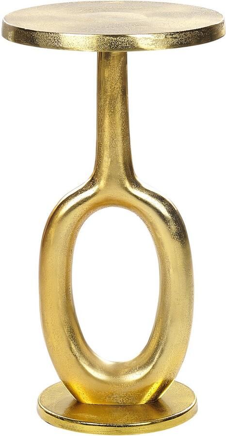 Beliani APITI Bijzettafel Goud Aluminium