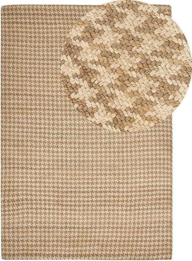Beliani -ARAPTEPE-Laagpolig vloerkleed-Beige-200 x 300 cm-Jute