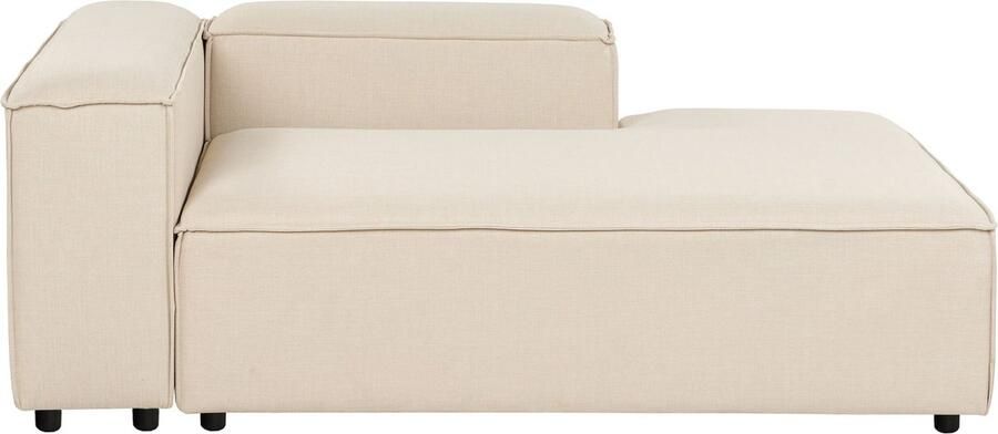 Beliani ARDAL Chaise longue Beige Linkszijdig Polyester