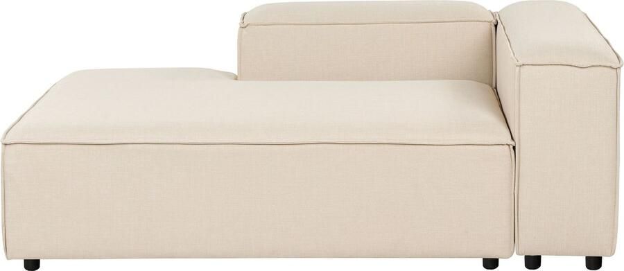 Beliani ARDAL Chaise longue Beige Rechtszijdig Polyester