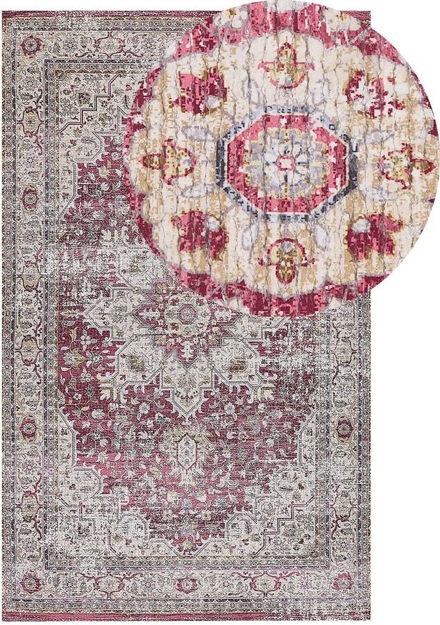 Beliani ARHAVI Laagpolig vloerkleed Multicolor 150 x 230 cm Polyester - Foto 2