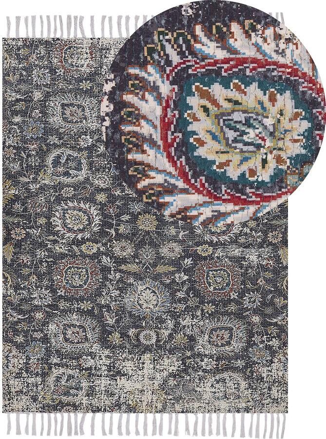 Beliani ARMUTALAN Laagpolig vloerkleed Multicolor 140 x 200 cm Polyester - Foto 2