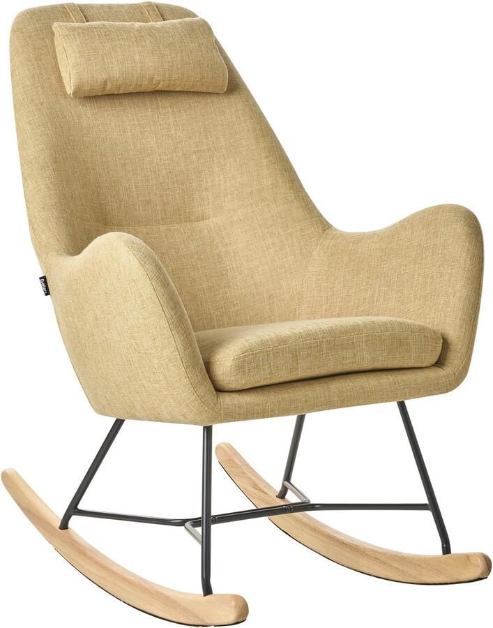 Beliani ARRIE Schommelfauteuil-Zwart-Polyester