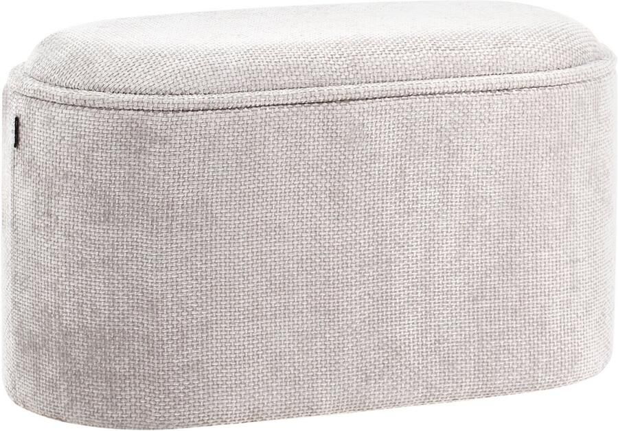 Beliani Bank met opbergruimte ARTAS Chenille Grijs