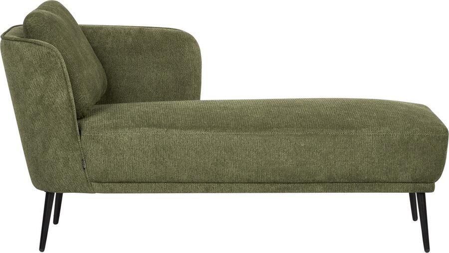 Beliani -ARTHEZE-Chaise longue-Donkergroen-Linkszijdig-Polyester