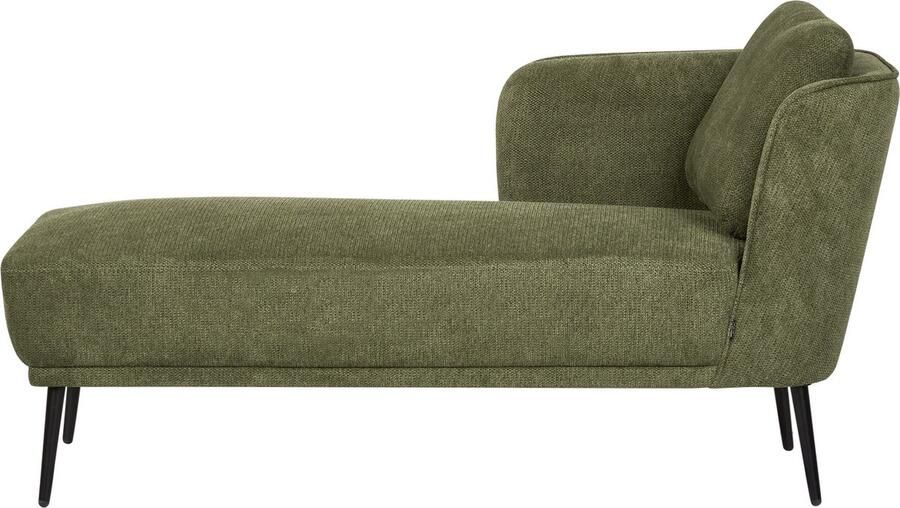 Beliani -ARTHEZE-Chaise longue-Donkergroen-Rechtszijdig-Polyester