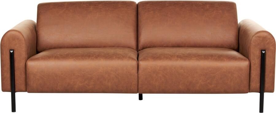 Beliani ASKIM Driezitsbank Goudbruin Polyester