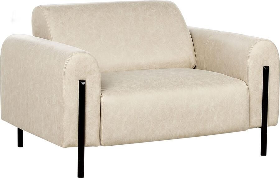 Beliani ASKIM Fauteuil Beige Polyester