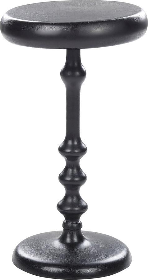 Beliani ATAPO Bijzettafel Zwart Aluminium