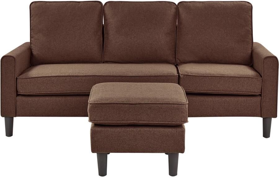 Beliani AVESTA Driezitsbank Bruin Universeel Polyester